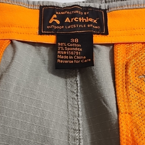 Khaki Green Outdoor Lifestyle Cargo Shorts Lightweight Stretch - Picture 7 of 12